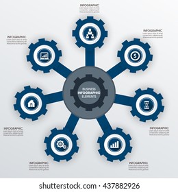 Business Infographics Vector illustration. can be used for workflow layout, banner, diagram, number options, step up options, web design.