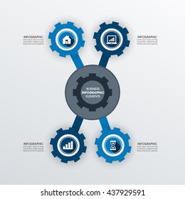 Business Infographics Vector illustration. can be used for workflow layout, banner, diagram, number options, step up options, web design.