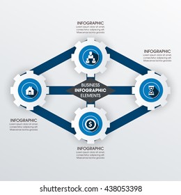 Business Infographics Vector illustration. can be used for workflow layout, banner, diagram, number options, step up options, web design.