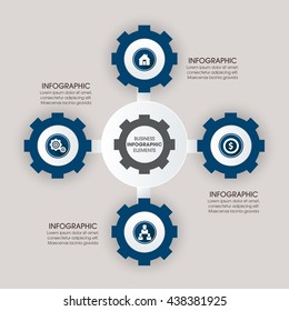 Business Infographics Vector illustration. can be used for workflow layout, banner, diagram, number options, step up options, web design.