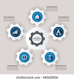 Business Infographics Vector illustration. can be used for workflow layout, banner, diagram, number options, step up options, web design.