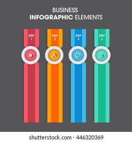 Business Infographics Vector illustration. can be used for workflow layout, banner, diagram, number options, step up options, web design.
