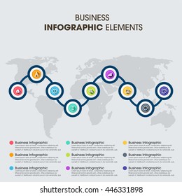 Business Infographics Vector illustration. can be used for workflow layout, banner, diagram, number options, step up options, web design.