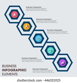Business Infographics Vector illustration. can be used for workflow layout, banner, diagram, number options, step up options, web design.