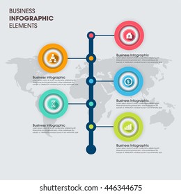 Business Infographics Vector illustration. can be used for workflow layout, banner, diagram, number options, step up options, web design.