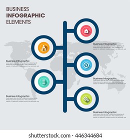 Business Infographics Vector illustration. can be used for workflow layout, banner, diagram, number options, step up options, web design.