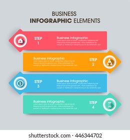 Business Infographics Vector illustration. can be used for workflow layout, banner, diagram, number options, step up options, web design.