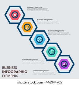 Business Infographics Vector illustration. can be used for workflow layout, banner, diagram, number options, step up options, web design.