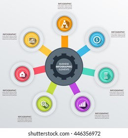 Business Infographics Vector illustration. can be used for workflow layout, banner, diagram, number options, step up options, web design.