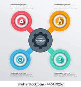 Business Infographics Vector illustration. can be used for workflow layout, banner, diagram, number options, step up options, web design.