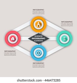 Business Infographics Vector illustration. can be used for workflow layout, banner, diagram, number options, step up options, web design.