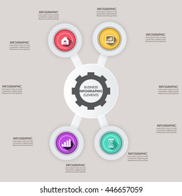 Business Infographics Vector illustration. can be used for workflow layout, banner, diagram, number options, step up options, web design.