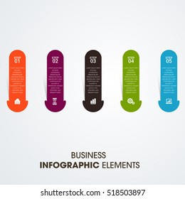Business  infographics. Vector illustration. Can be used for workflow layout, banner, number options, step up options, web design, diagram.