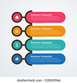 Business  infographics. Vector illustration. Can be used for workflow layout, banner, number options, step up options, web design, diagram.