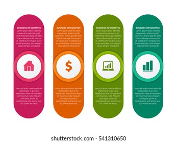 Business Infographics Vector illustration. can be used for workflow layout, banner, diagram, number options, step up options, web design.