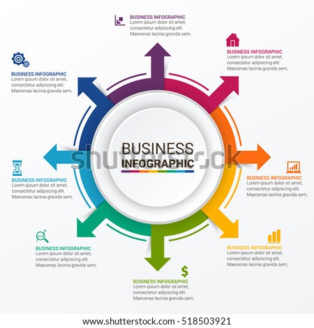 Business  infographics. Vector illustration. Can be used for workflow layout, banner, number options, step up options, web design, diagram.