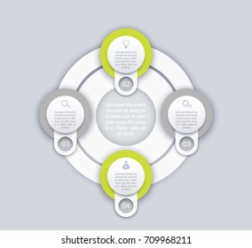 business infographics vector template, 1, 2, 3, 4 steps