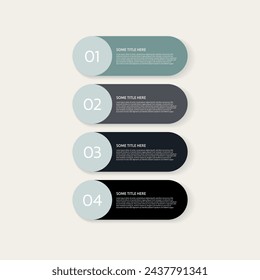 Plantilla de vector de infografía de negocios con pasos. Ilustración de diseño mínimo eps10.