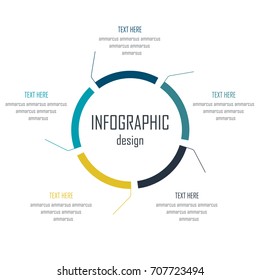 Business infographics.Design with 5 steps,education,Vector business template for presentation.