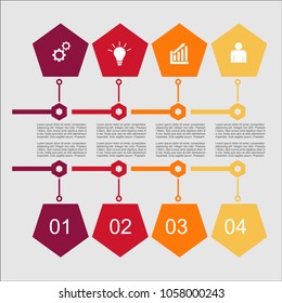 Business infographic.vector infographics timeline design template