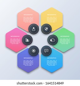 Business Infographicwith Icons and Six Options