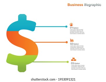 business infograpic design template. 3 option infographic vector illustration. perfect for marketing, promotion, presentation 