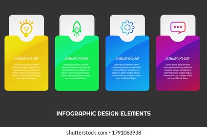 Business infogrphafic template with digital icons for workflow or brochure. Diagram infograph chart business presentation. Eps 10 vector