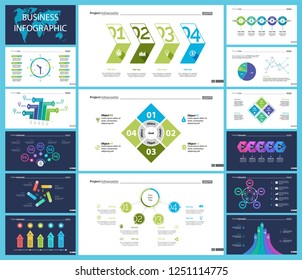 Business inforgraphic design set for strategy concept. Can be used for business project, annual report, web design. Process chart, option chart, flowchart, scatter plot, line graph