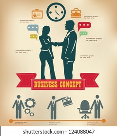 Business inforgraphics,vintage,vector