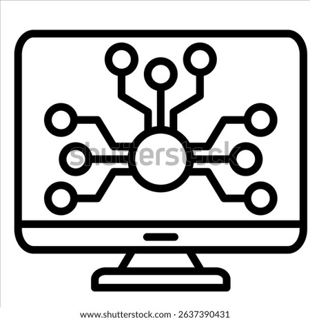 Business Informatics System Single icon
