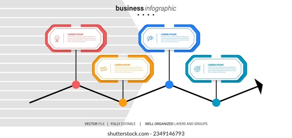 Business information display Process chart Abstract element of the diagram diagram with step, option, section or process Vector business template for presentation Creative concept for infographic
