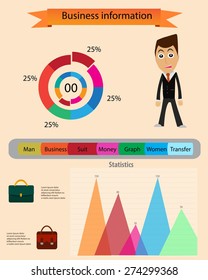 Business information info graphic vector.