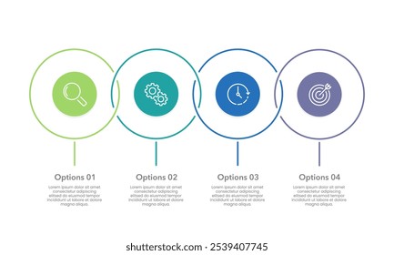 Business information presentation in infographic format 4 ways to success. Data, report, marketing, plan and strategy. Vector illustration.