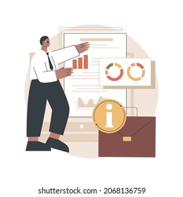 Business information system abstract concept vector illustration. IT infrastructure, business enterprise, transaction processing and automation, eCommerce development, data abstract metaphor.