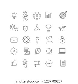 Business, Information Technology, SEO, Start Up Vector Illustration Flat Icons Design