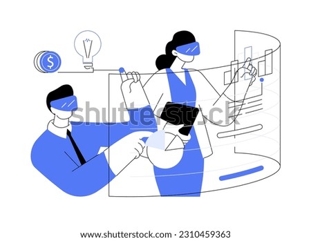 Business innovation abstract concept vector illustration. Group of colleagues creating innovations in their project, business etiquette, corporate culture, company rules abstract metaphor.