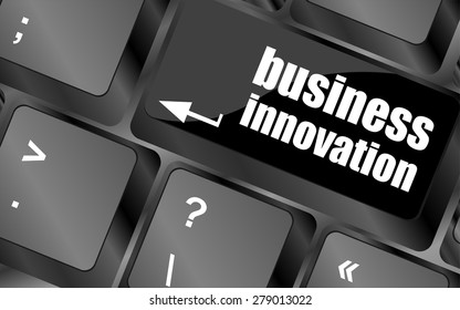business innovation - business concepts on computer keyboard, business concept vector