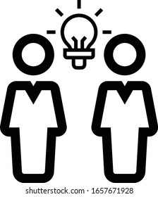 Business innovation icon. Flat vector graphic in white background.