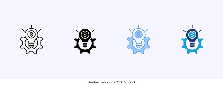 Business Innovation Icon Set Multiple Style Collection Element For Design