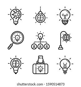 Business Innovation Idea Icon Set