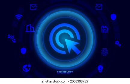 Business innovation technology concept. technology background. neon effect. circuit board concept. Hi-tech digital technology.