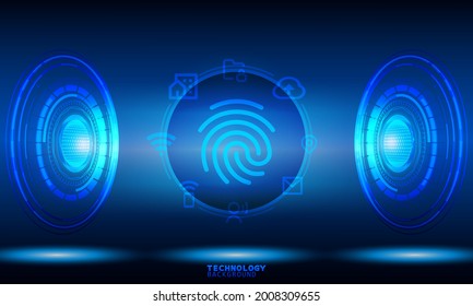 Business innovation technology concept. technology background. neon effect. circuit board concept. Hi-tech digital technology.