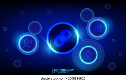 Business innovation technology concept. technology background. neon effect. circuit board concept. Hi-tech digital technology.