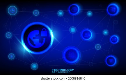 Business innovation technology concept. technology background. neon effect. circuit board concept. Hi-tech digital technology.