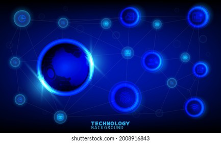 Business innovation technology concept. technology background. neon effect. circuit board concept. Hi-tech digital technology.