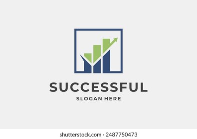 Business Insight logo mark premium vector