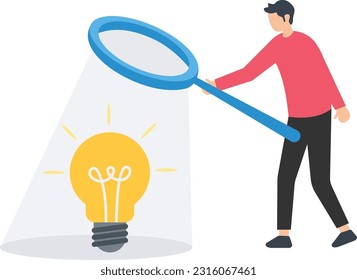 Business insights, intelligence information for competitive advantage and Search Creative idea, discover new business, businessmen search new creative idea

