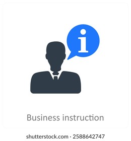 Business Instruction and coaching icon concept