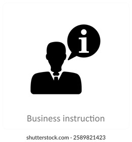 Business Instruction and coaching icon concept