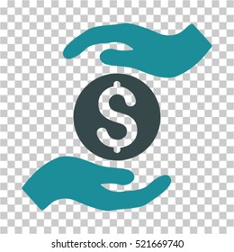 Business Insurance Hands icon. Vector pictograph style is a flat symbol, color, chess transparent background. Designed for software and web interface toolbars and menus.